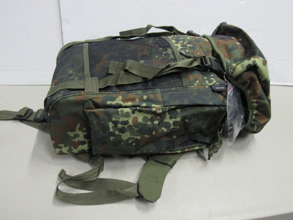STURM Mil-Tec German Flecktarn Camo Pattern Combat Pack Rucksack with Straps