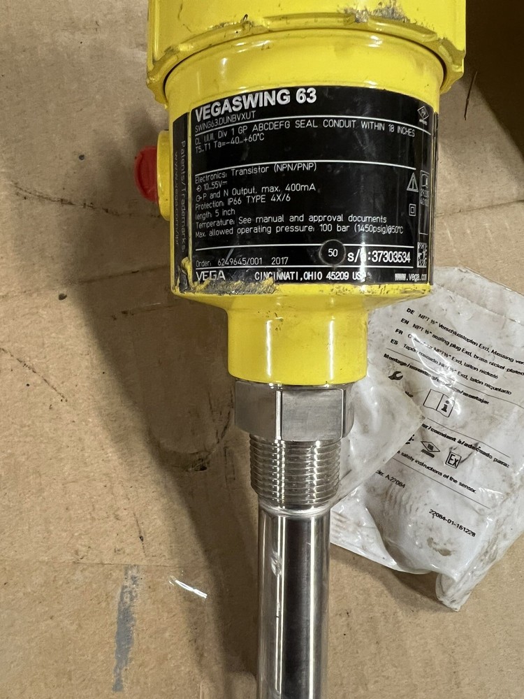 Vega Swing 63 Vibrating Level Switch