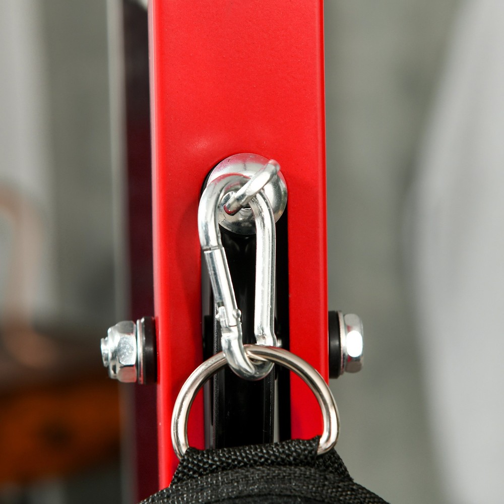 Lat Pull Down Machine High Low Pulley Machine Adjustable Seat Flip-Up Footplate