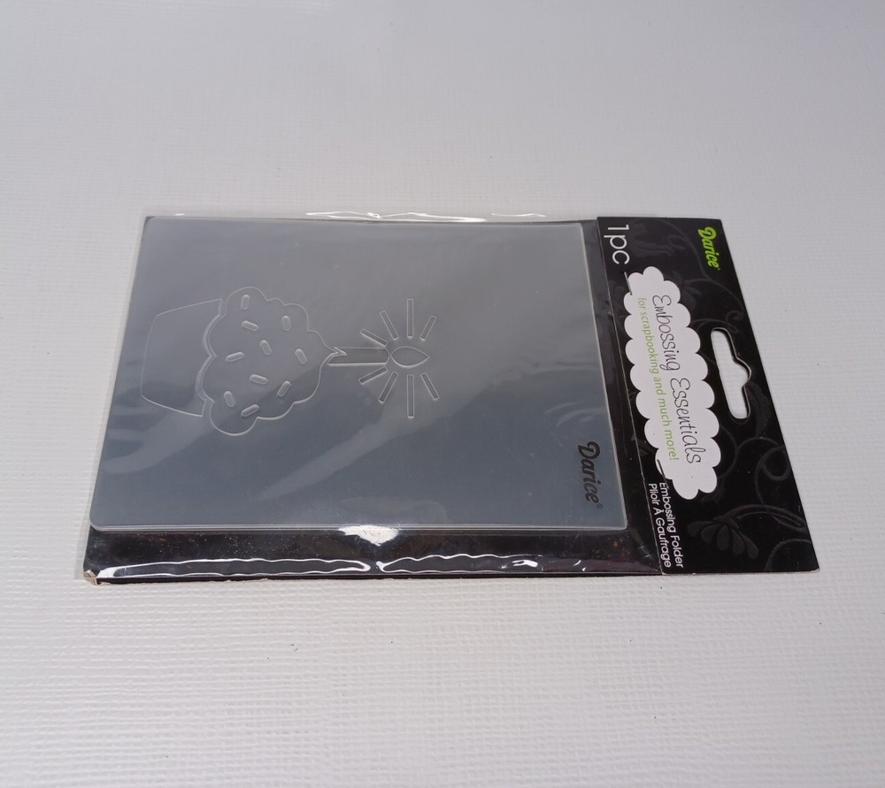 Darice Embossing Essentials Embossing Folder Cupcake With Candle