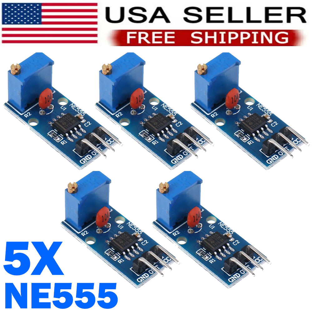 5x NE555 Duty Cycle Pulse Frequency Adjustable Square Wave Generator Module NEW