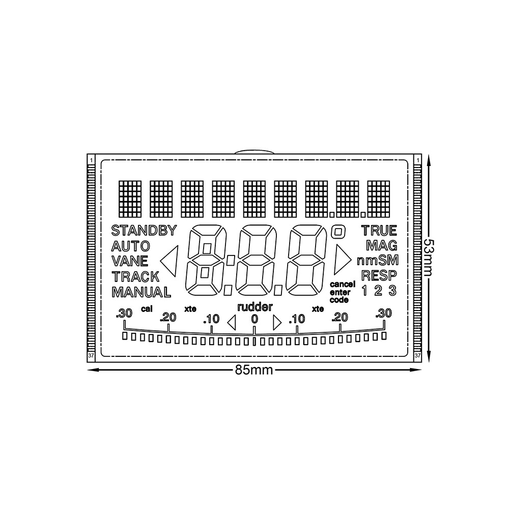 Display for Raymarine / Autohelm ST5000+ / ST4000+ Autopilot Control Head Unit