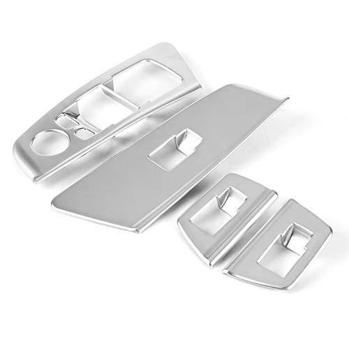 4pcs Window Button Frame, Car Window Button Cover Trim Chromium electroplating
