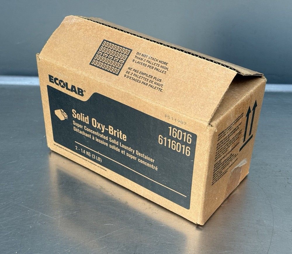 EcoLab 6116016 Solid Oxy-Brite Concentrated Solid Laundry Destainer 2-3lb