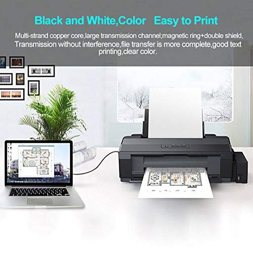 Printer to Computer USB Scanner Cable High Speed A Male B Cord 10FT