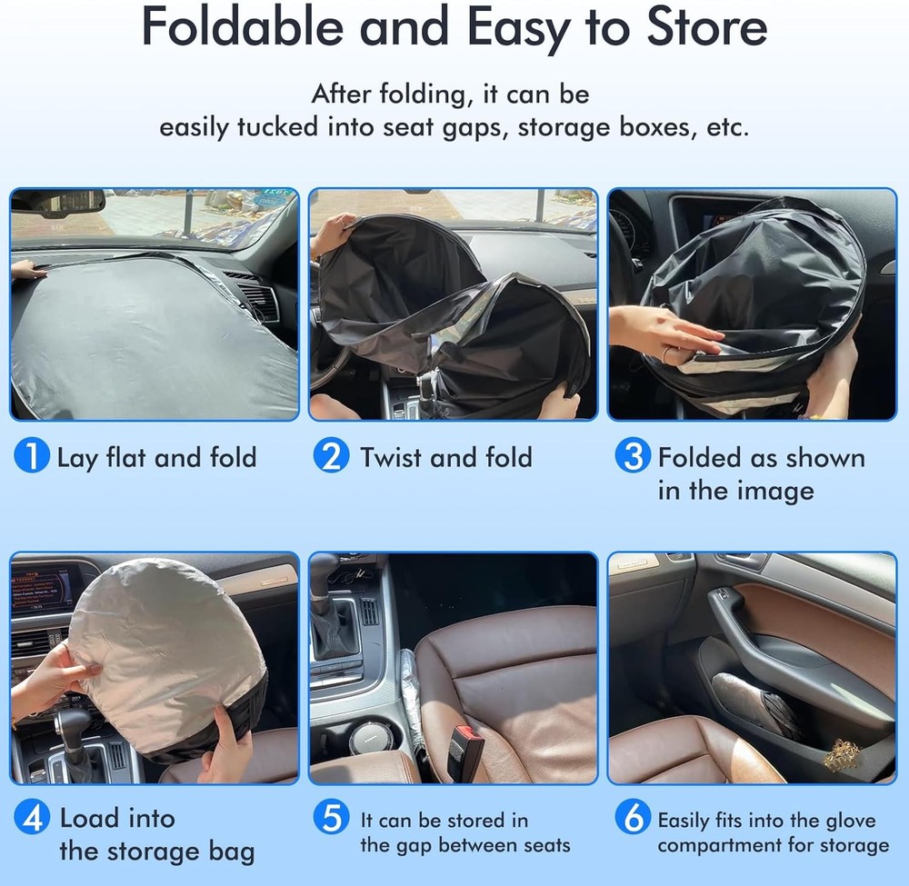 Car Sunshade Front Window Sun Shade Windshield Cover Visor UV Umbrella Foldable
