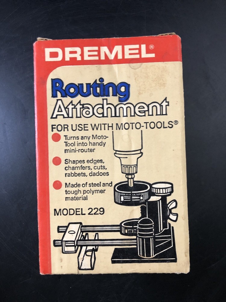 NOS Dremel Routing Drill Attachment Model 229 Set Accessory Ve9
