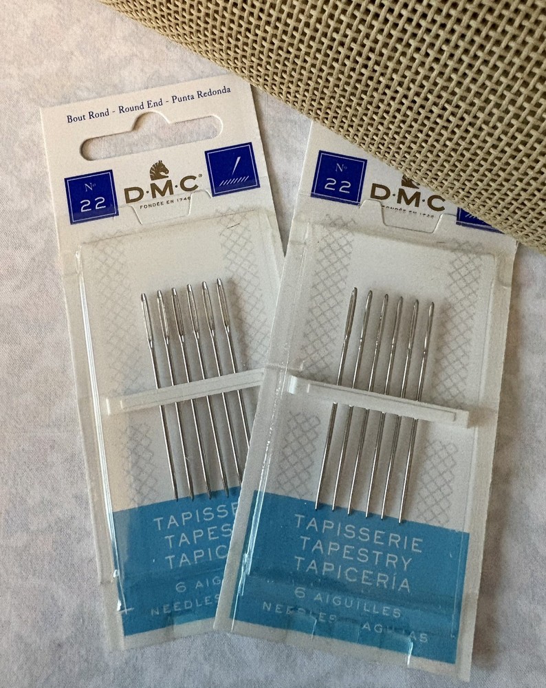 DMC Size 22 Tapestry Needles. Includes 2 packs, 6 needles per pack. New unopened