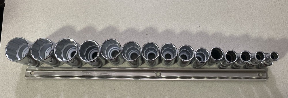 PROTO J54107 Socket Set 1/2" Drive 15 PC 12PTD