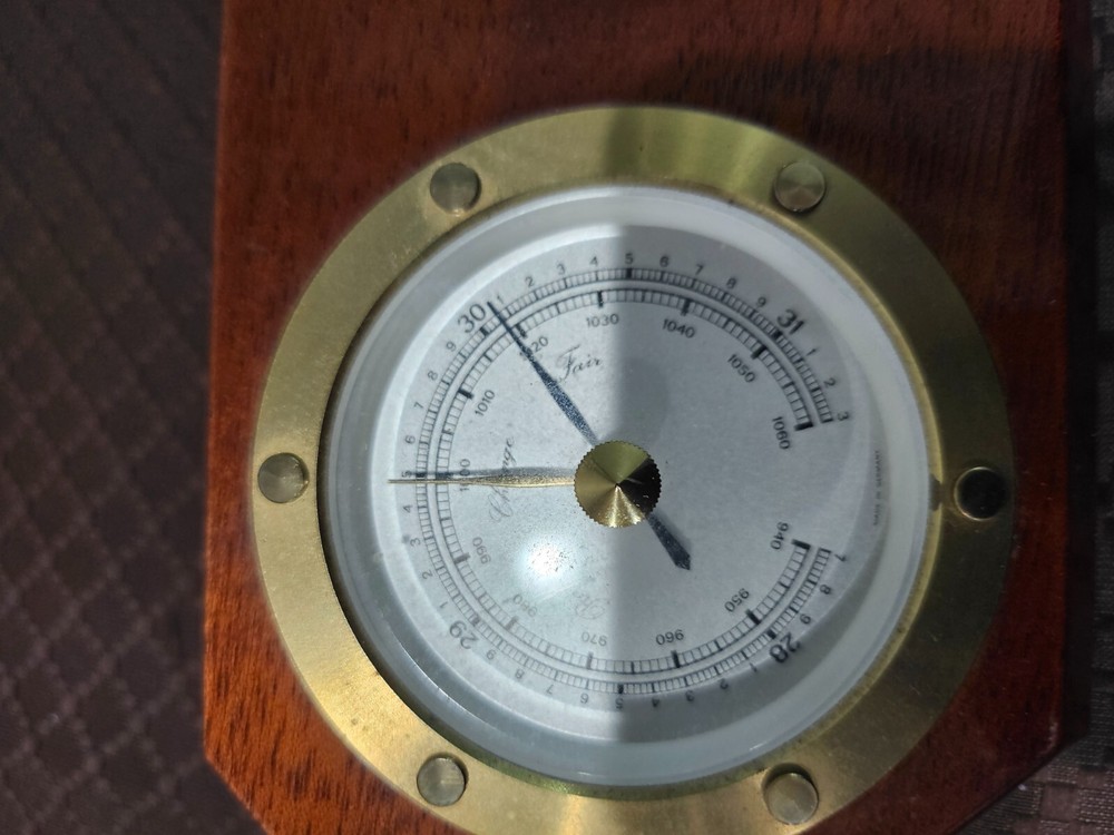Neiman Marcus Desk Clock And Barometer AS-IS
