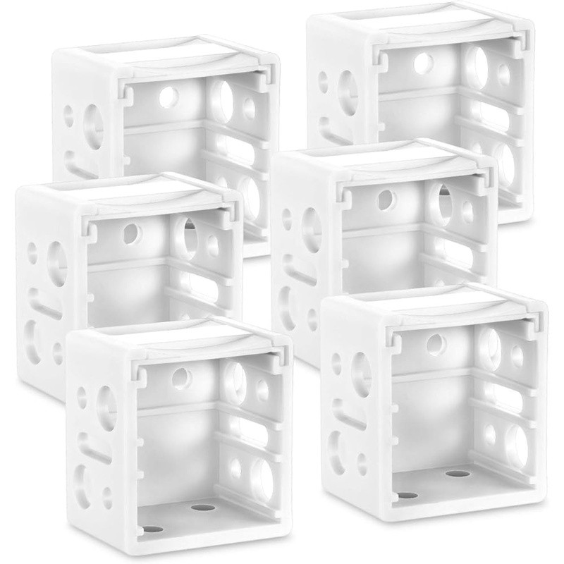 White Blind Brackets 6 Pack Durable Plastic Mounting Hardware Easy Install New