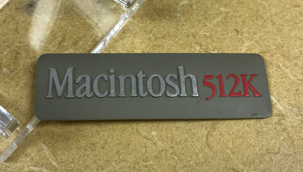 AUTHENTIC Apple Computer LABEL ____Macintosh 512K ____ Never Used ____ Very Rare