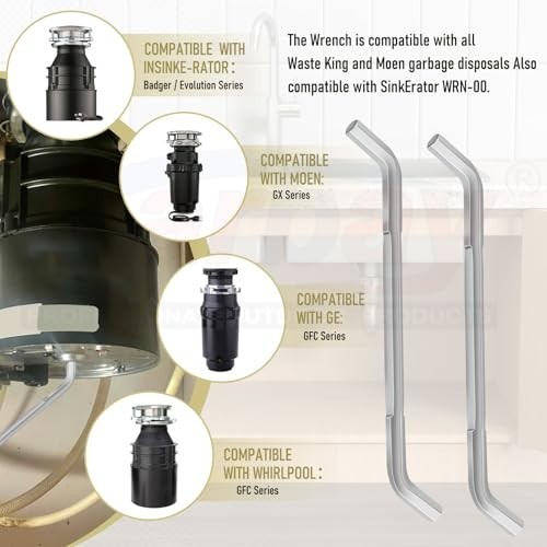 Universal Garbage Disposal Unjamming Wrench Tool - Fits All Brands, Easy Use
