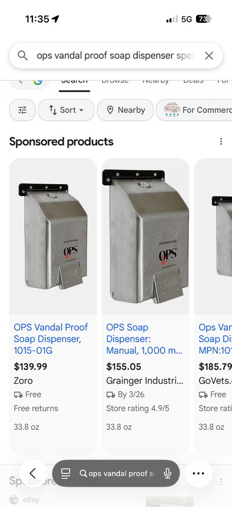 Vandal Proof Soap Dispencer