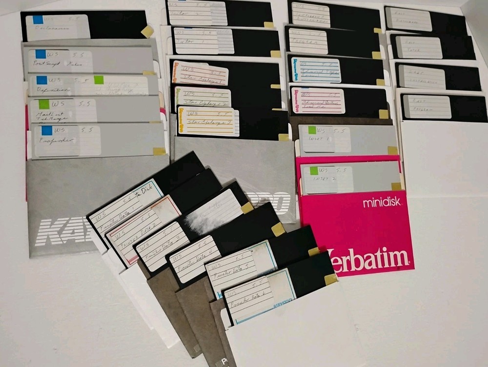 WS 5.5 & EASY Software/Programs  – 5.25 Floppy Diskettes- Untested, Collector