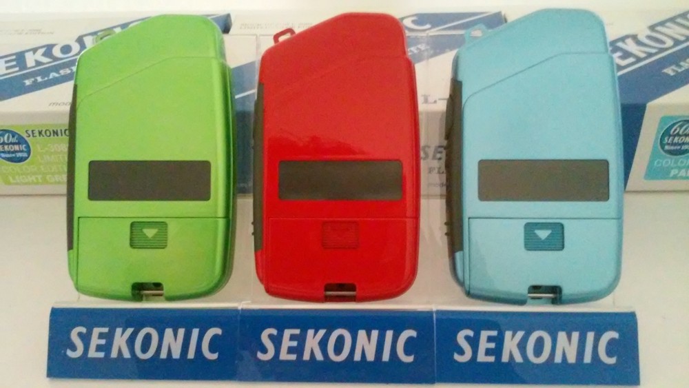 Sekonic 308S DISPLAY SAMPLES LIGHT METER (ALL 3 LIMITED COLORS SAMPLES ) RARE !!