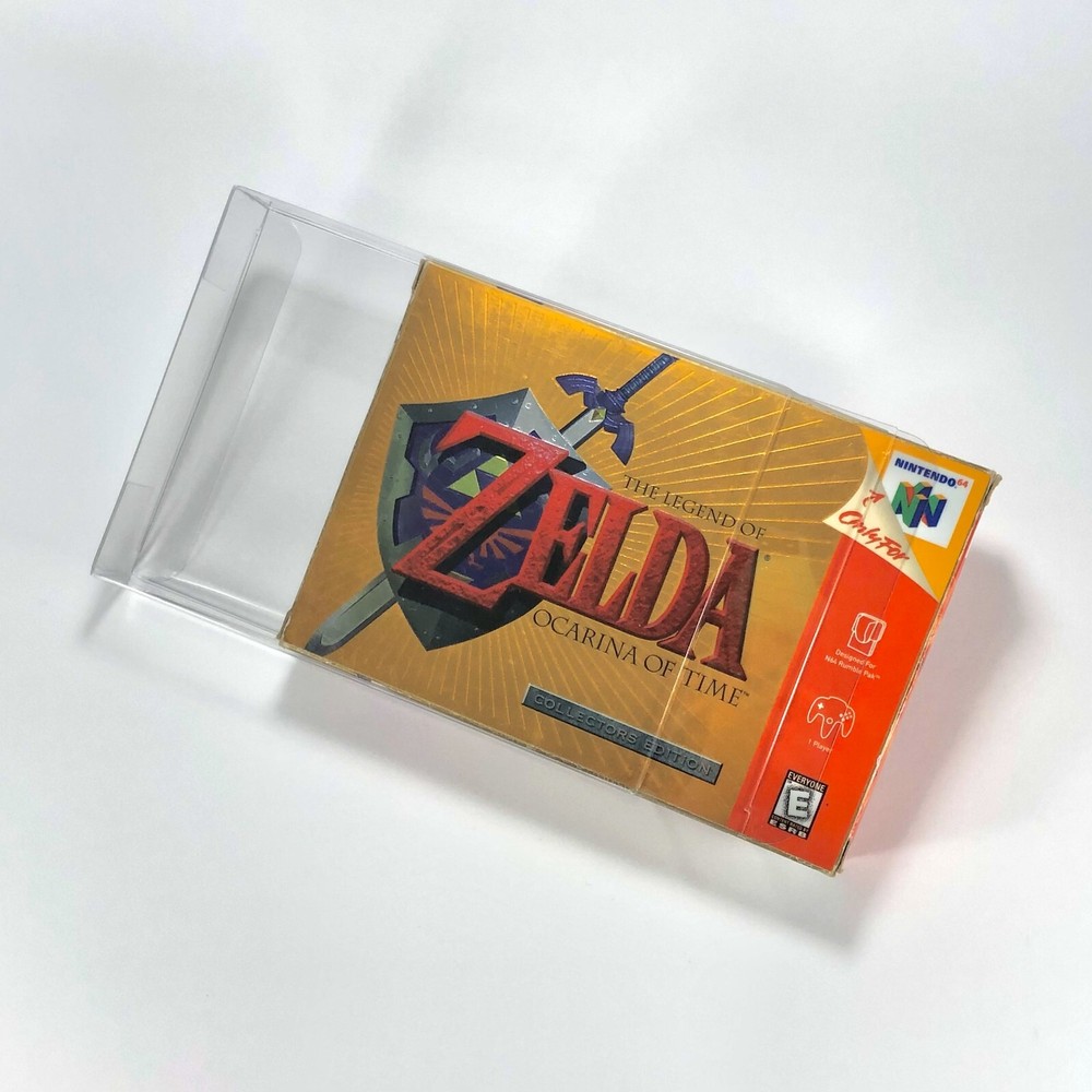 50 N64 Clear Plastic Box Protector Sleeve Case for Complete CIB Games