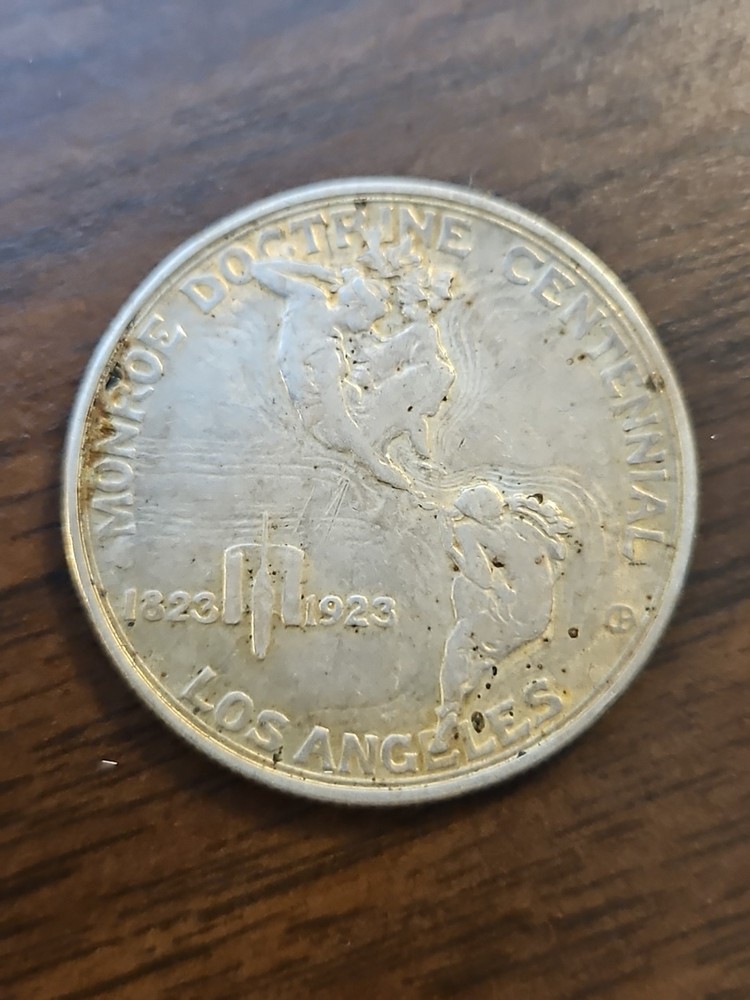 1923-S Monroe Silver Commemorative Half Dollar