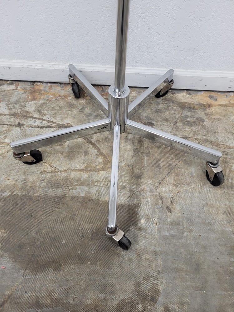 5 Leg IV Pole Stainless W/ 4 Hooks 72"-90"