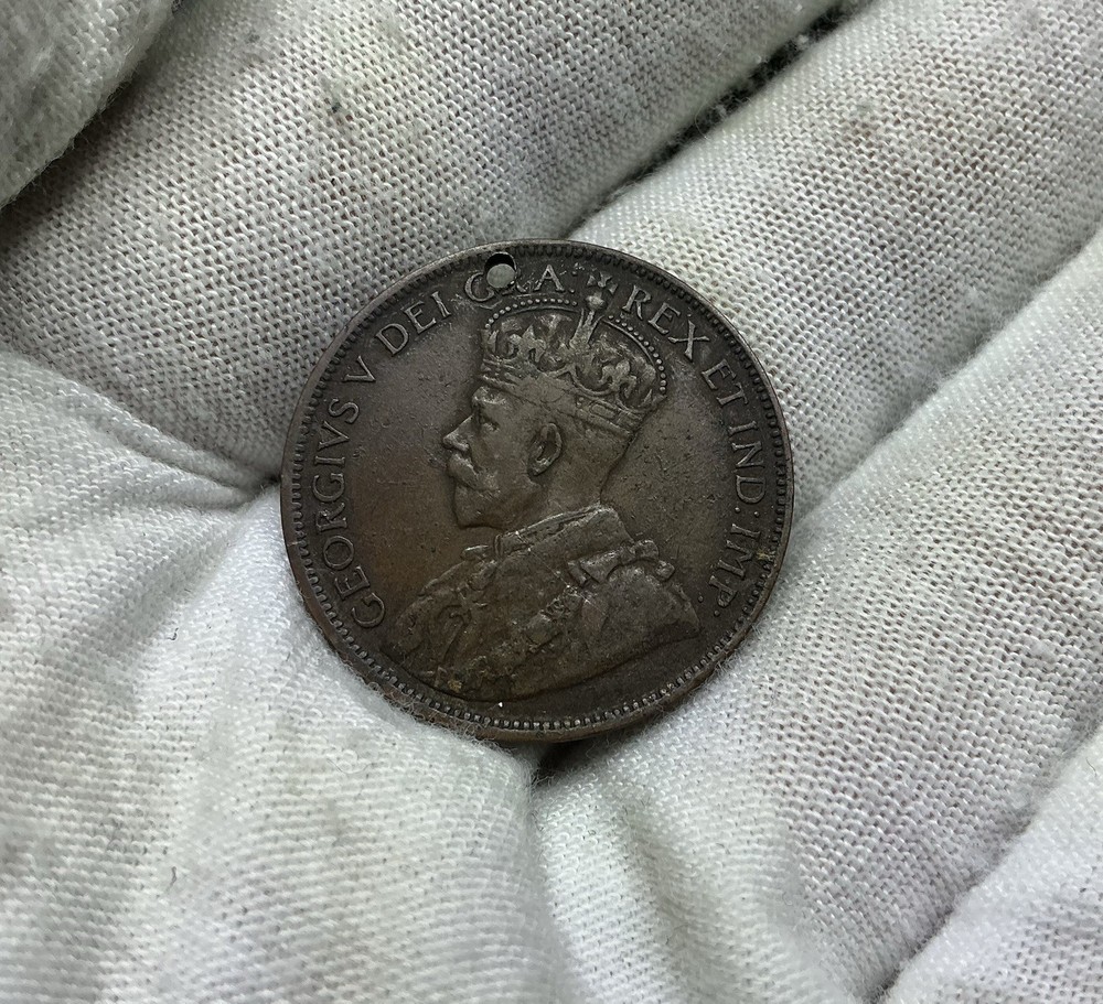 1918 Canada Large Cent Holed C463