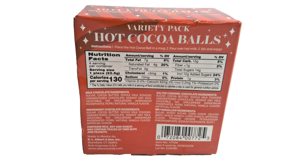4 Pack variety Pack Hot Cocoa Balls
