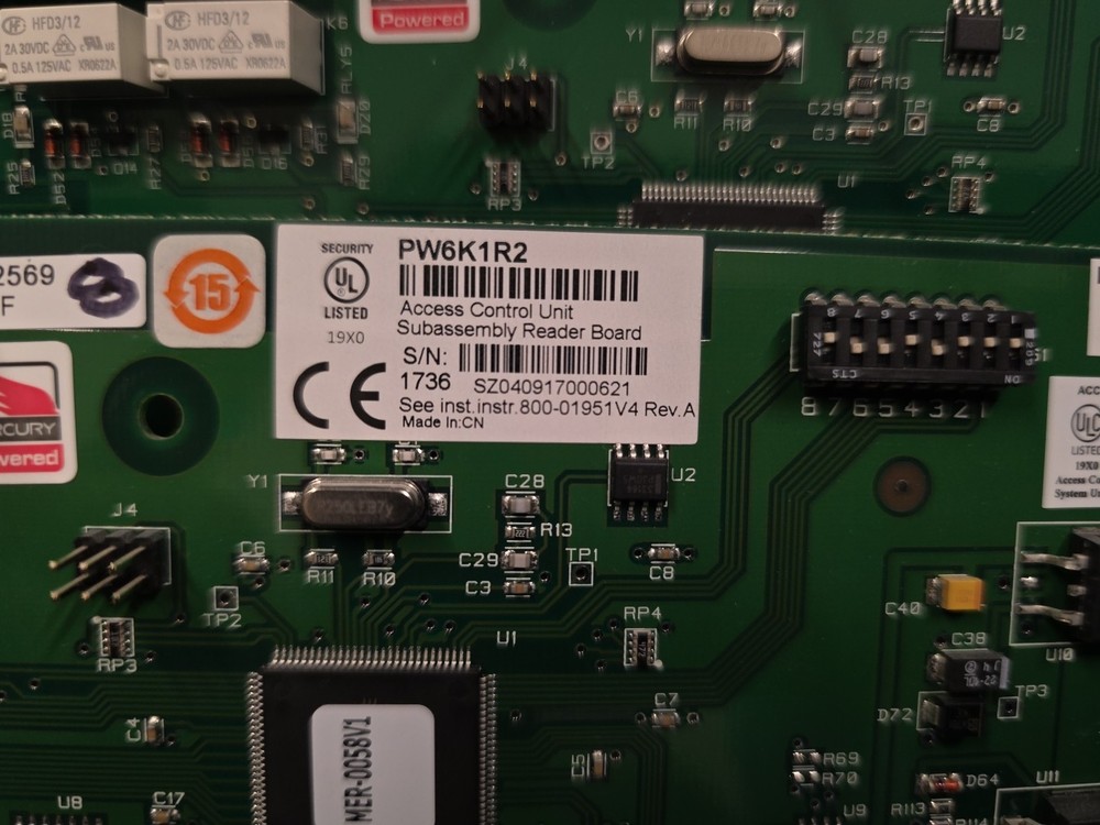 Honeywell PW6K1R2 Access Control Unit Subassembly 2 Reader Module Board