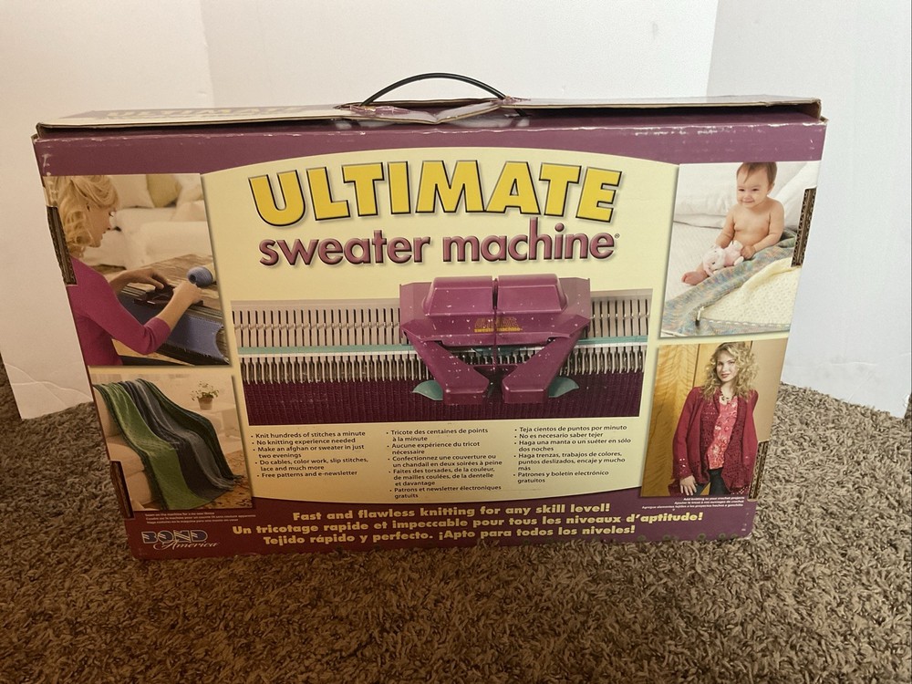Ultimate Sweater Machine Knitting System Fast & Easy Knitting Open Box