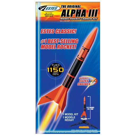Estes Alpha III Flying Model Rocket Launch Set (Easy to Assemble)