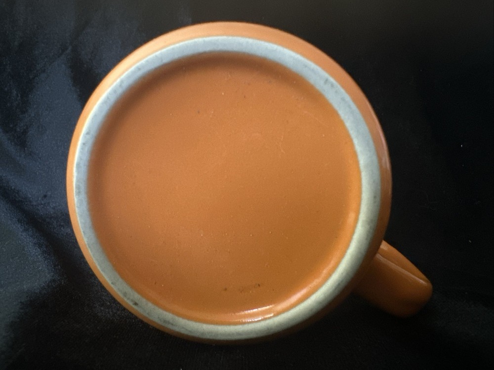 Bulleit Bourbon Frontier Whiskey Mug Cup Orange Ceramic Single Collectable