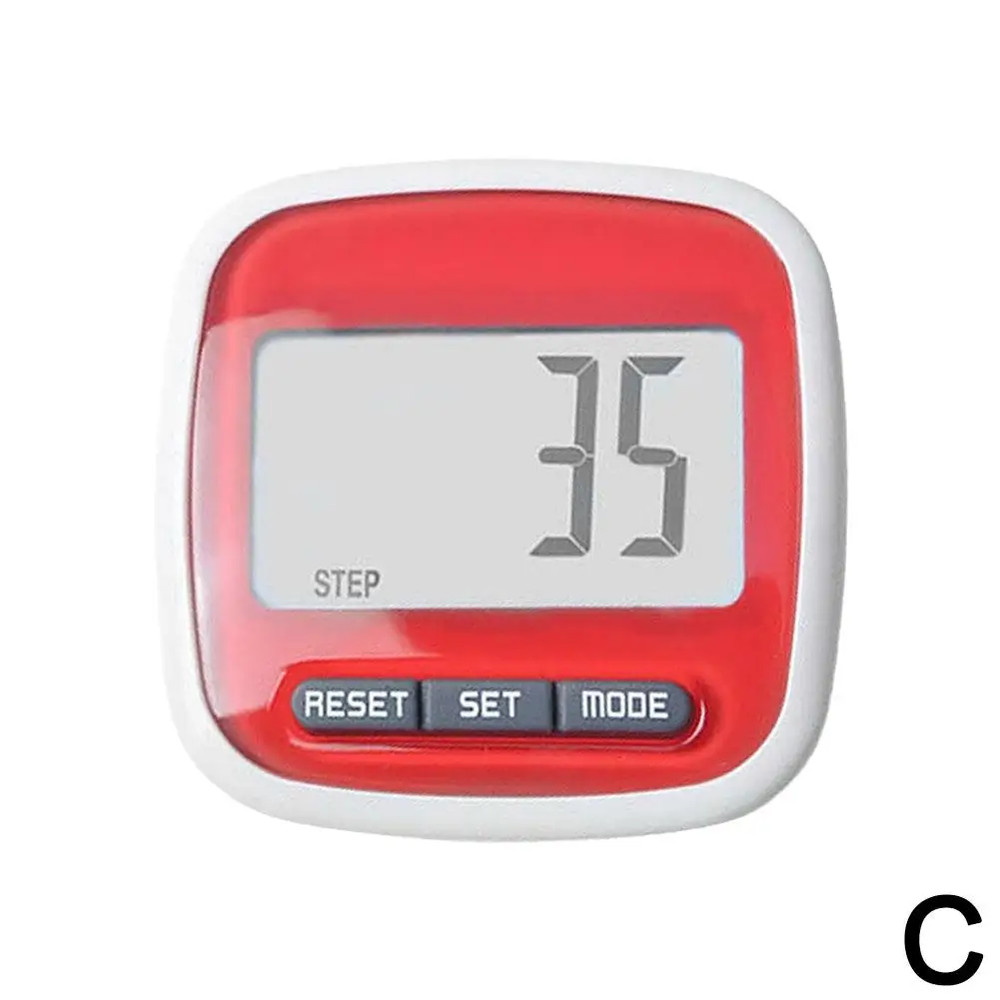 Mini Digital Step Counter Large Screen Smart Electronic Pedometer for Walking Di