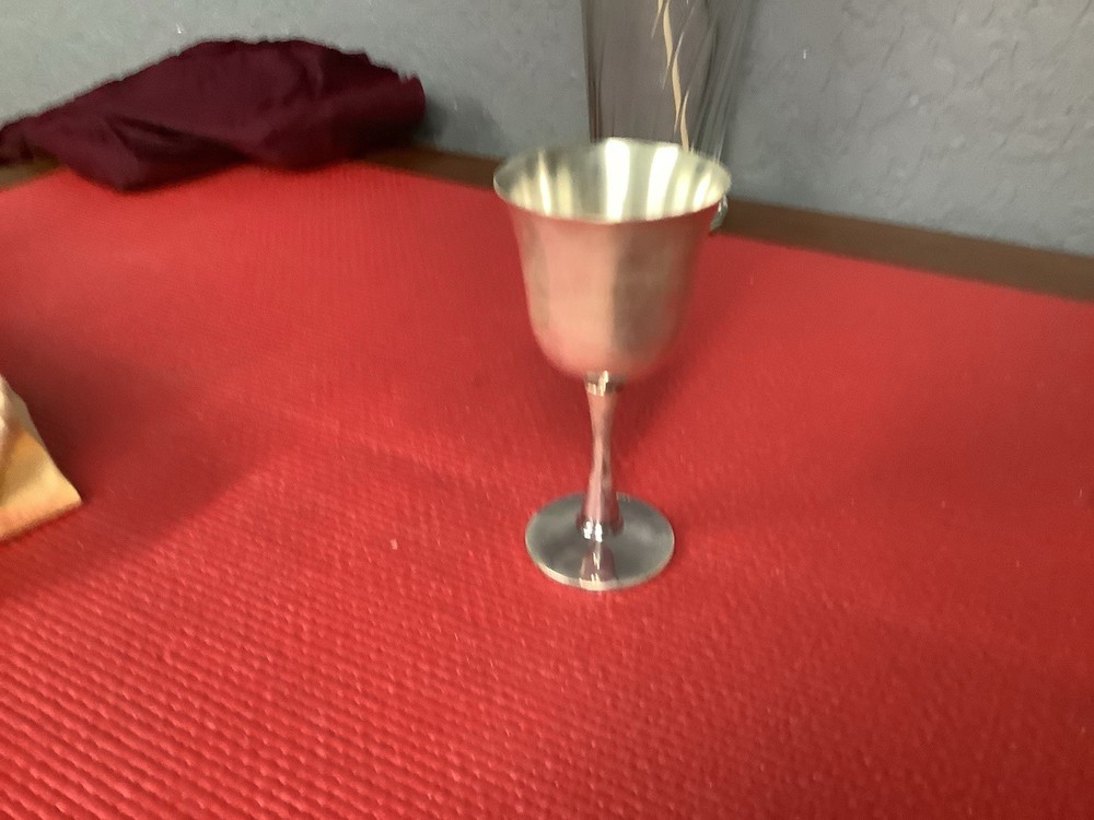 silver plated wine goblets