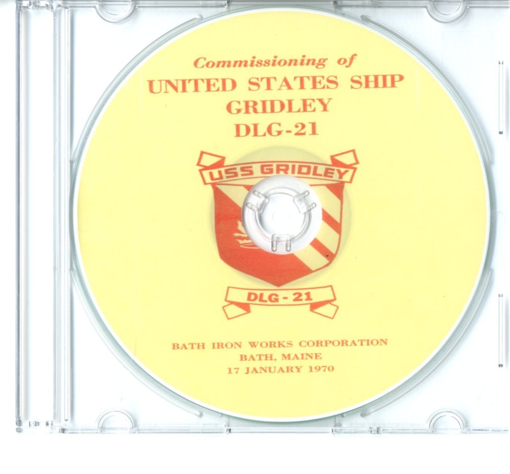 USS Gridley DLG 21 Commissioning Program 1970 Navy Plank Owners