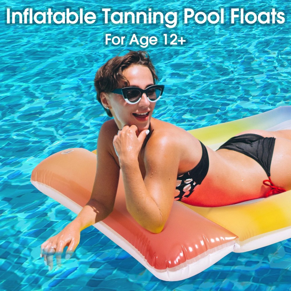 Sun Club Gradient Jelly Mesh Pool Floats - Rainbow