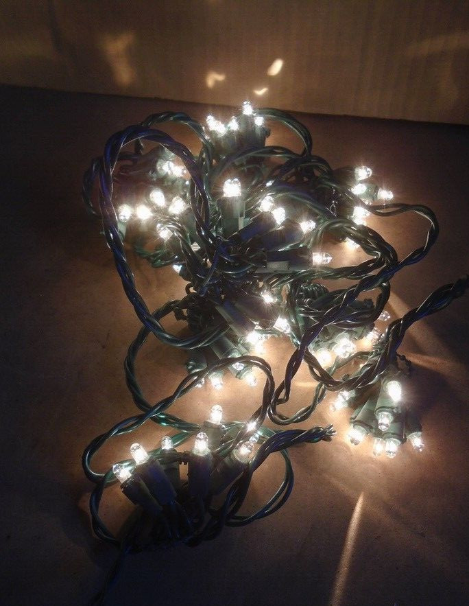 100 Ultra Burst Cluster Light Set Plug-In Clear Green Wire (2-boxes)