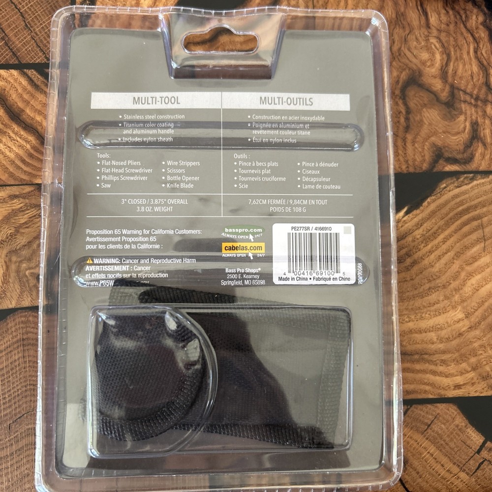 Cabella's Multitool + Case, World's Foremost Outfitter