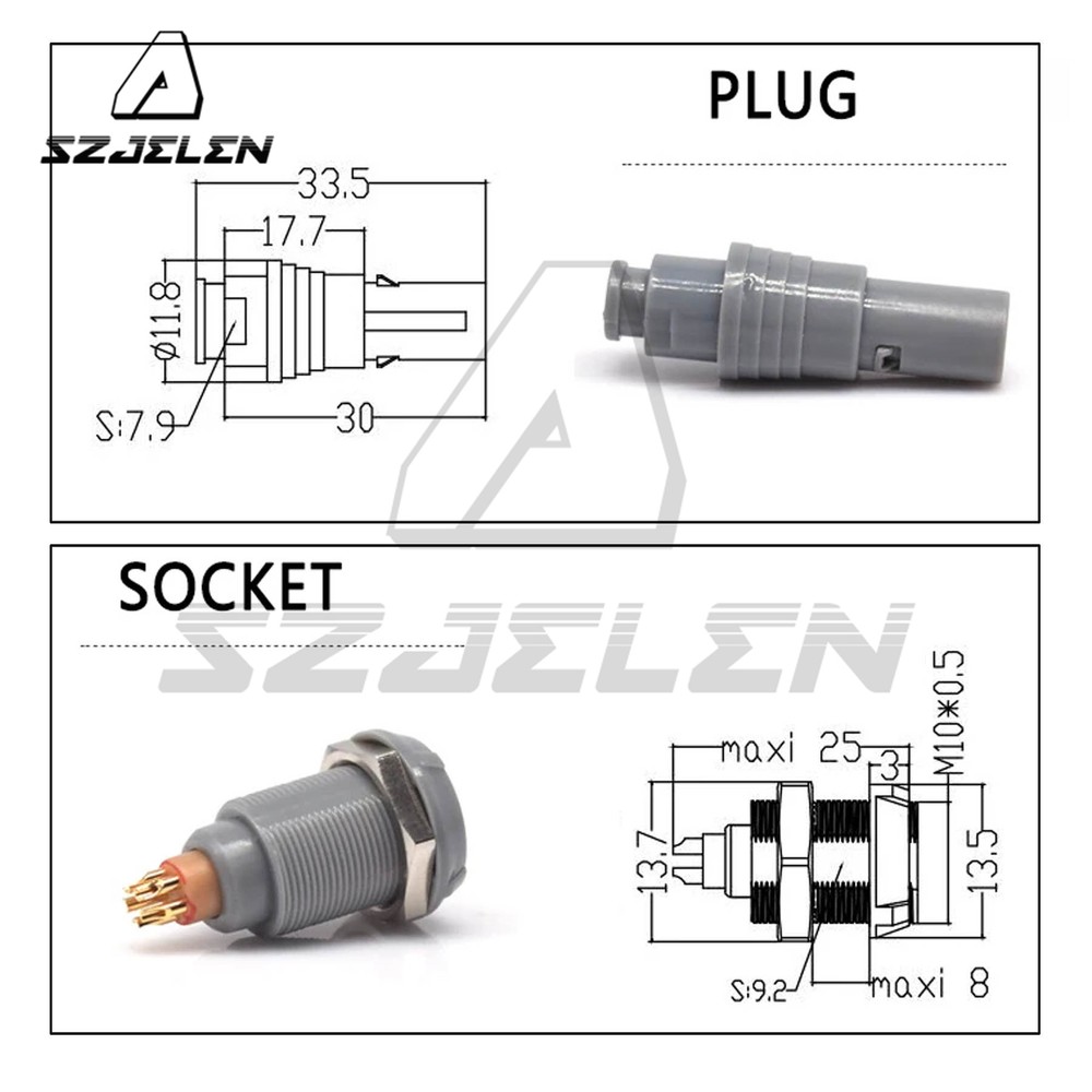 0P PKG 2 3 4 5Pin Plastic Self-locking Connector,Medical Device Connector Socket