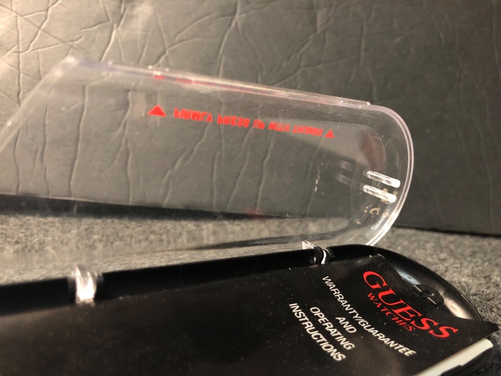 Empty Guess Container/ instruction booklet guess by Georges Marciano