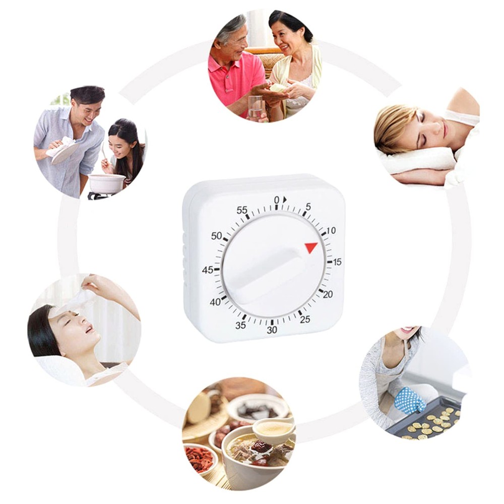 60 Minute Kitchen Timer Alarm Manual Countdown Timer for Home Baking Cooking