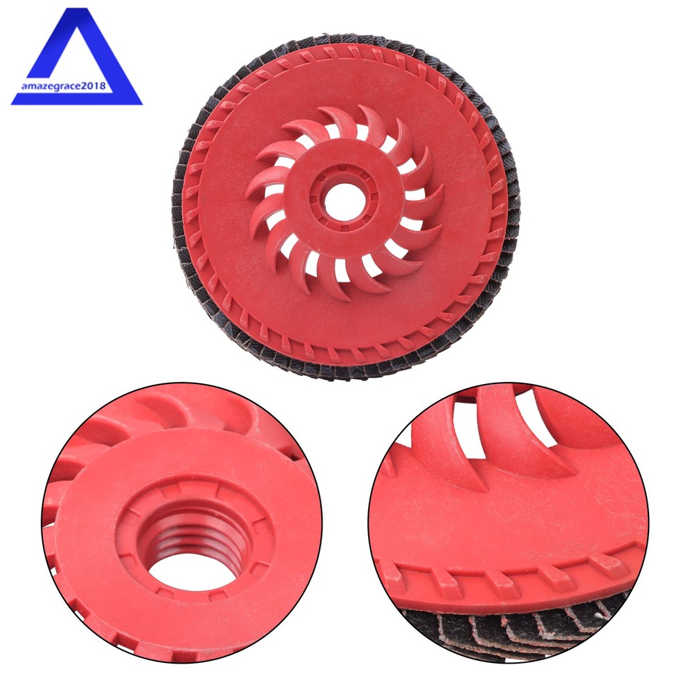 10Pack 4-1/2"×7/8'' with 4 different Grits T27 Ceramic Grain Flap Sanding Discs