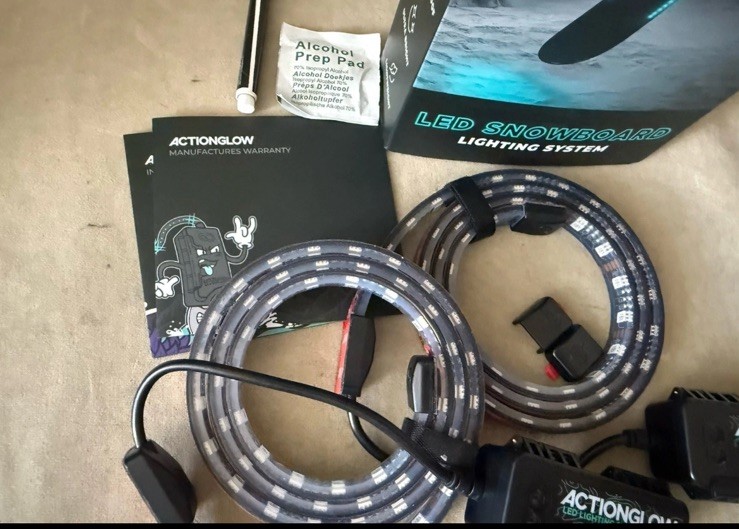 ActionGlow AG2 LED Snowboard Lighting System - 7 Color Modes & 100% Waterproof