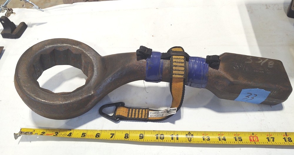 3-3/8" Striking Wrench, Martin Tools #8818A, USA, With Python Tool Cinch