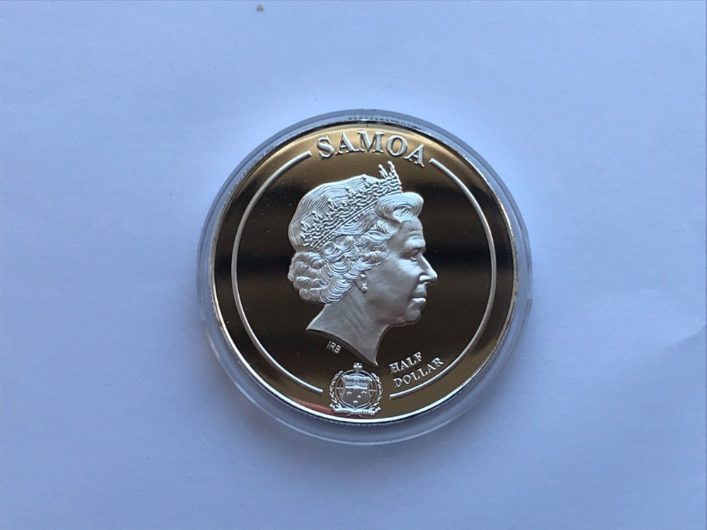 SAMOA HALF DOLLAR SILVER PLATED HARRY POTTER LORD VOLDEMORT 2020
