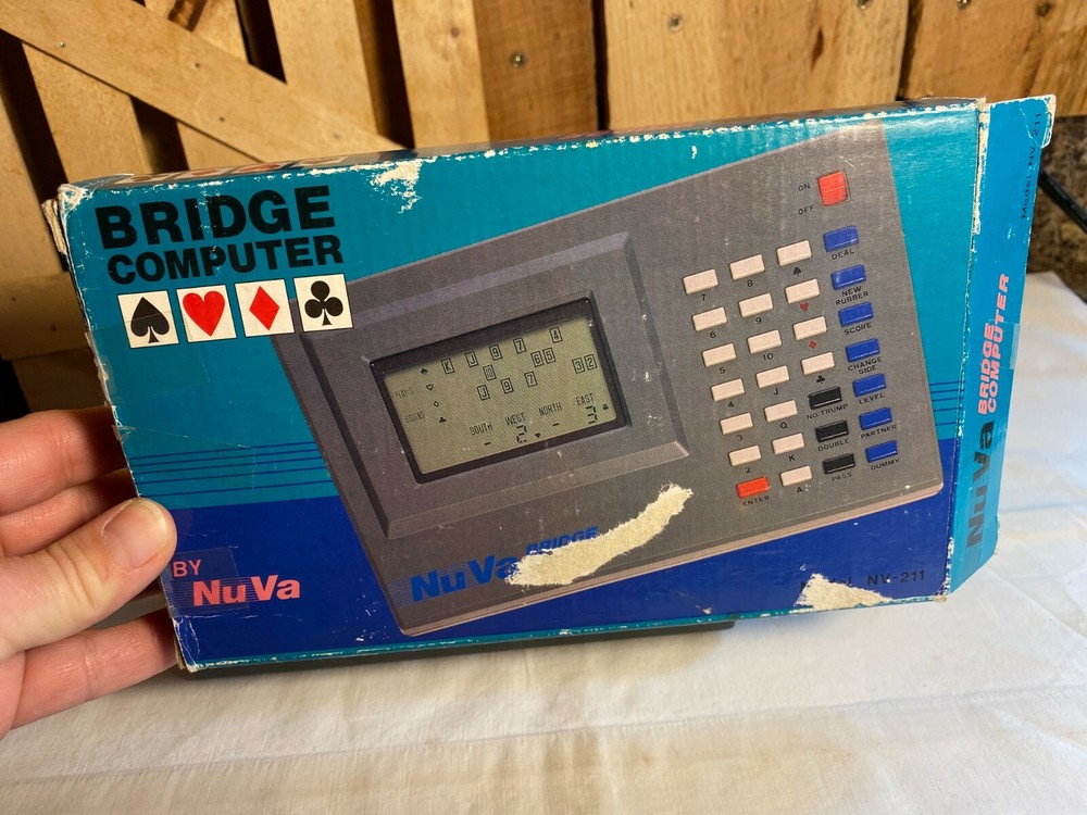 Vintage 1987 Nuva Bridge Electronic Computer Handheld Game ~ Working