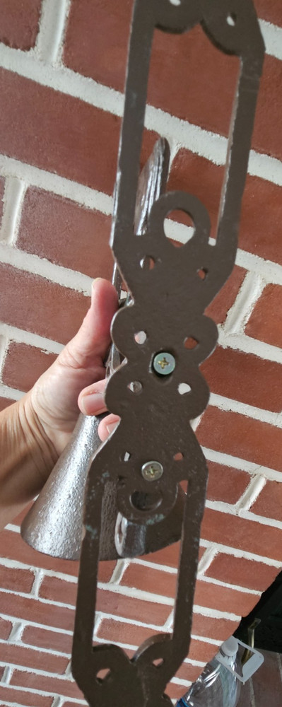 Horse Cast Iron Dinner Bell Wall Mounted Rustic Scroll Farm