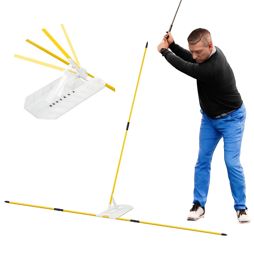 Golf Alignment Stick Holder Set - Golf Swing Training Aid for Aiming, Putting...