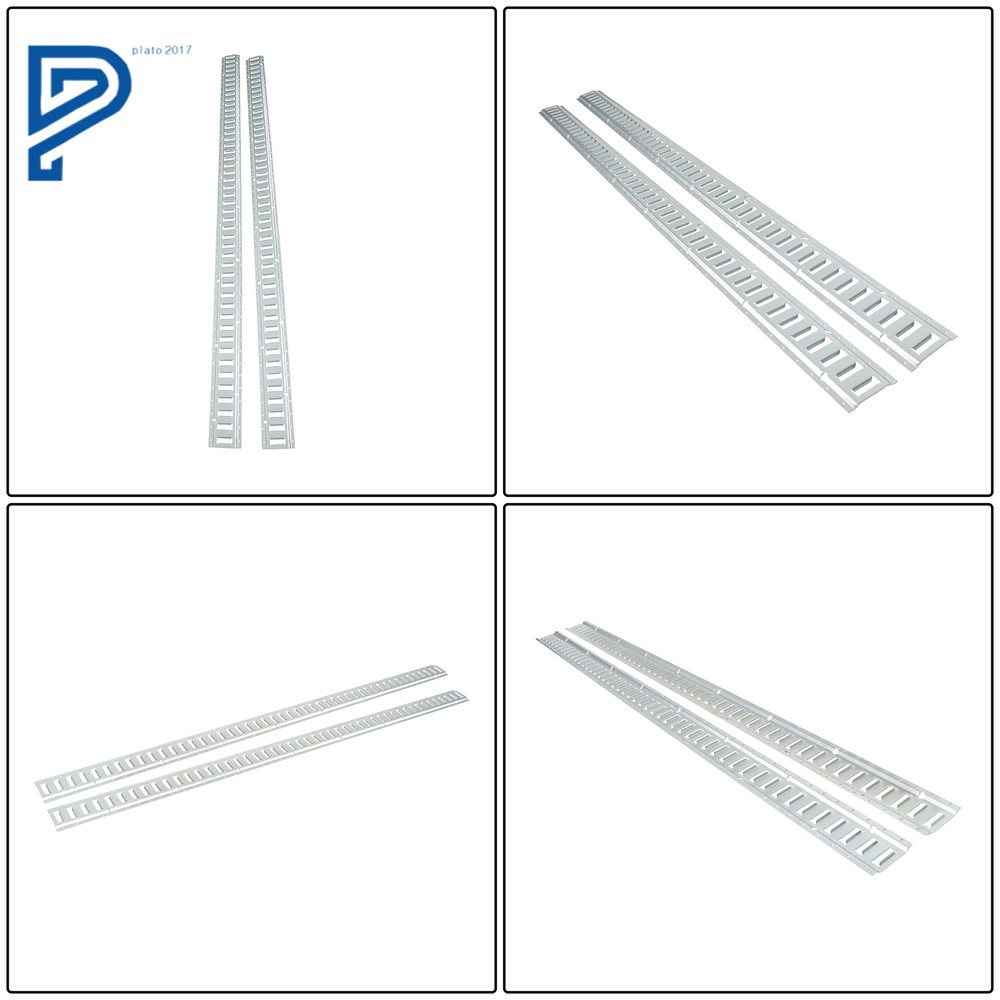 32 Pack 8' E Track Tie Down Rail Kit Galvanized Horizontal Secure Load Silver