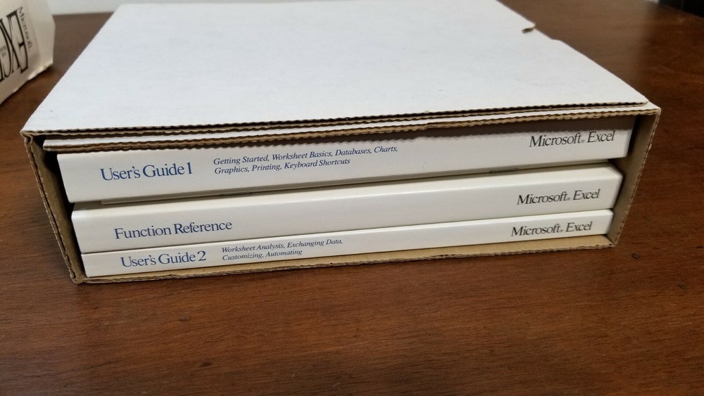 Vtg Microsoft Excel User'sGuides Version 4.0 For Apple Macintosh NO DISKETTES