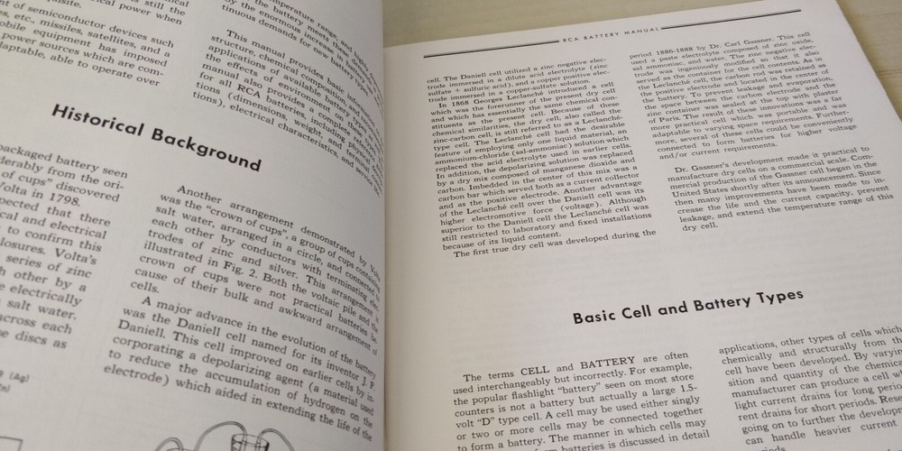 1962 RCA Battery Manual - Technical Specifications