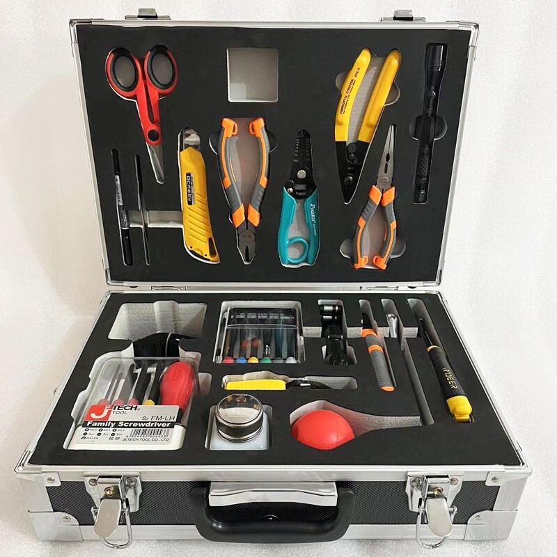 Multi function FTTH Optical Fiber Fusion Splicing Tool Box FTTH Cable Stripper