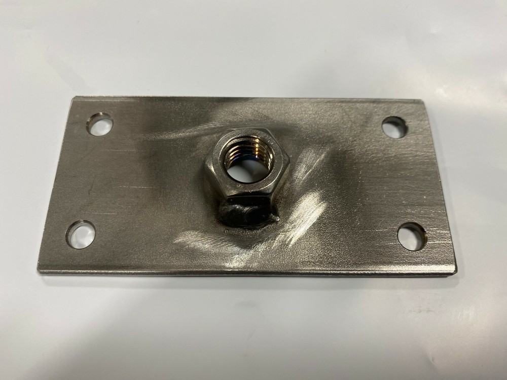 Stainless Steel Snowmobile Trailer Tie Down Plate - 1/2 Inch Nut